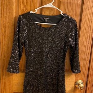 Black Sequin Dress